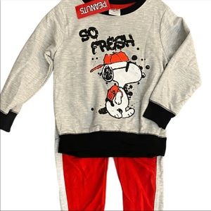 New Peanuts Snoopy So Fresh Matching Sweat Set
